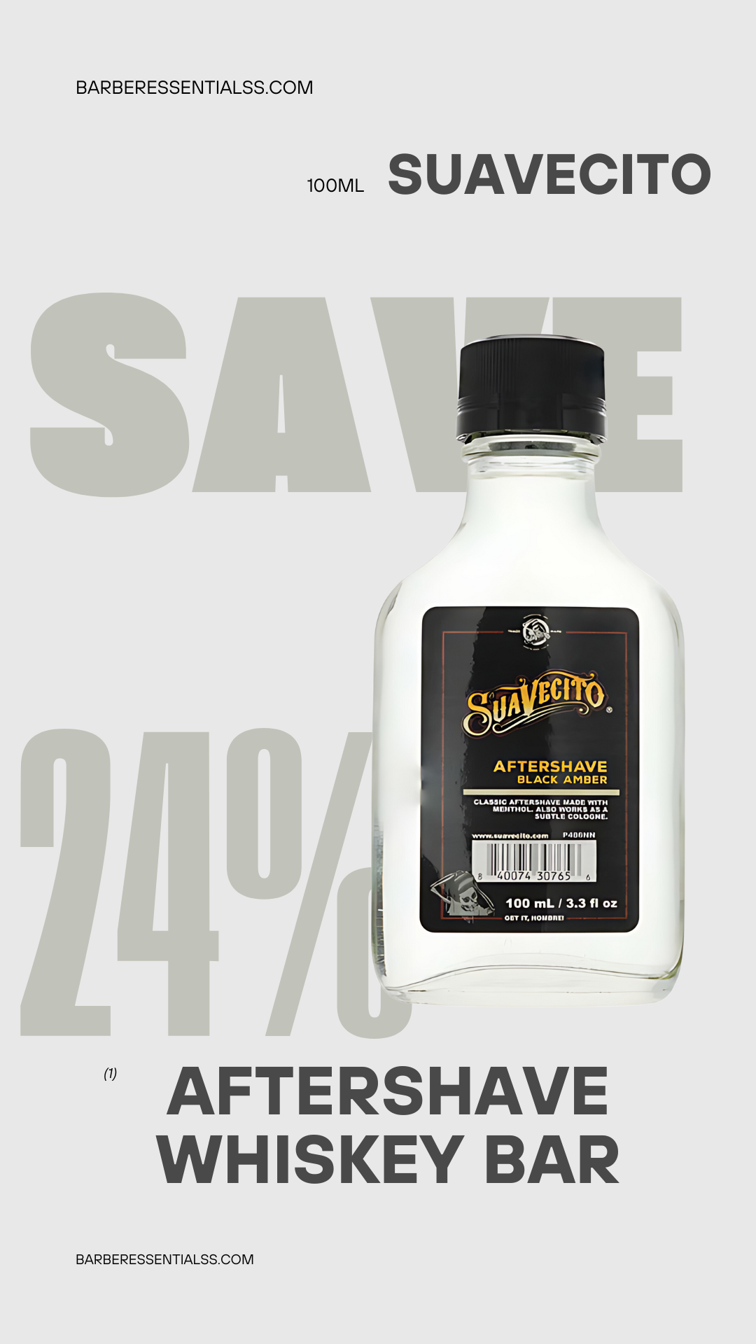 Suavecito Aftershave Whiskey Bar 100ml